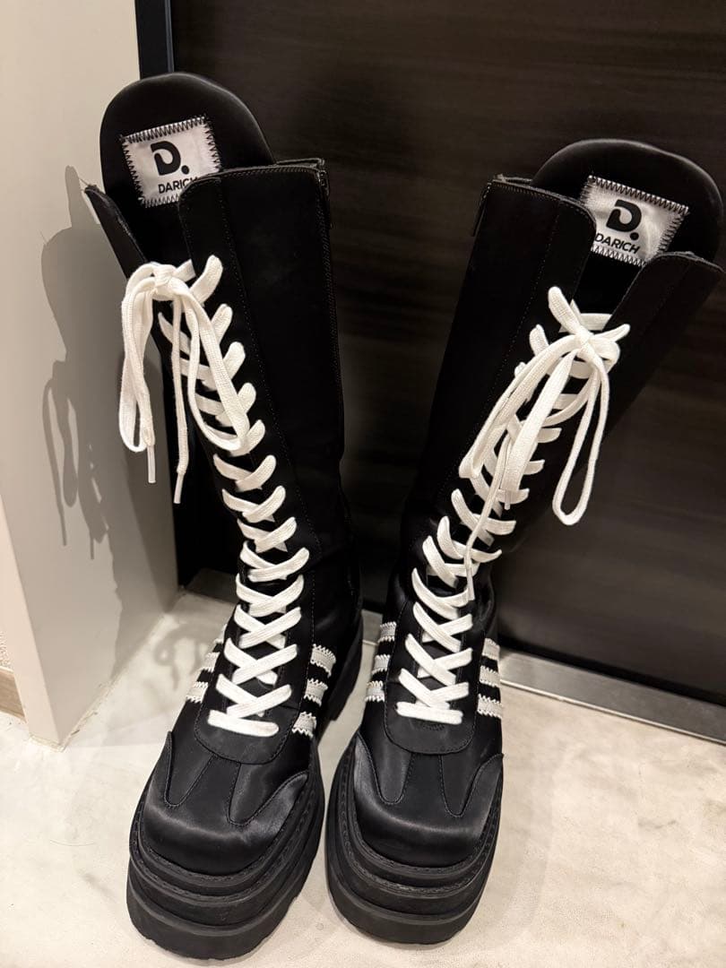 Darich レースアップスニーカーロングブーツ　BLK Mサイズ