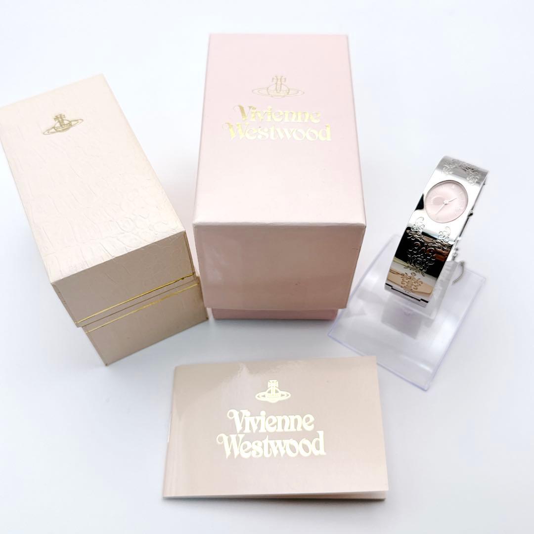 希少✨ Vivienne Westwood バングル ウォッチ ピンク トワレ柄