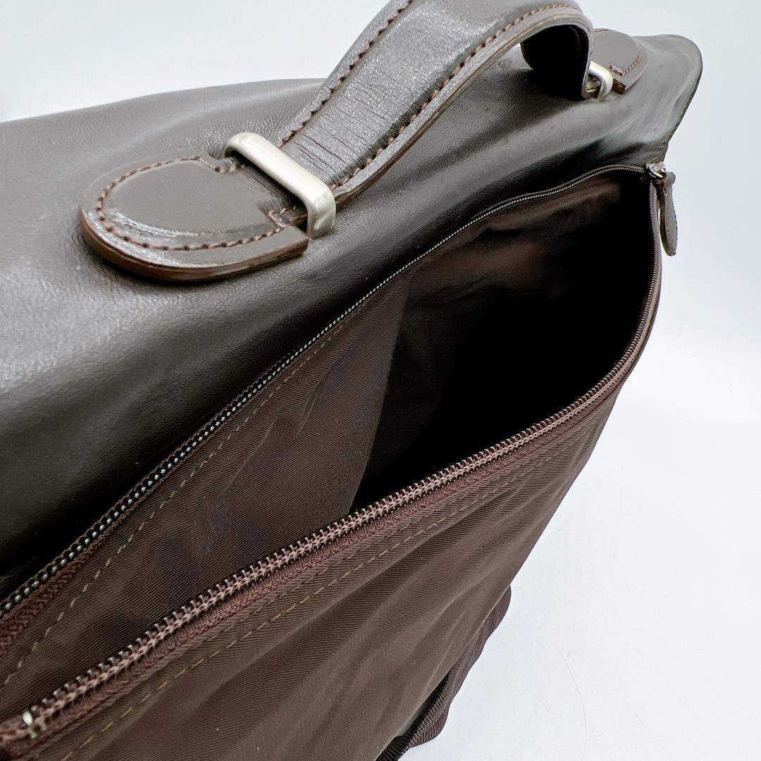 TOMORROWLAND ナイロン レザー ショルダーバッグ A4可　f399