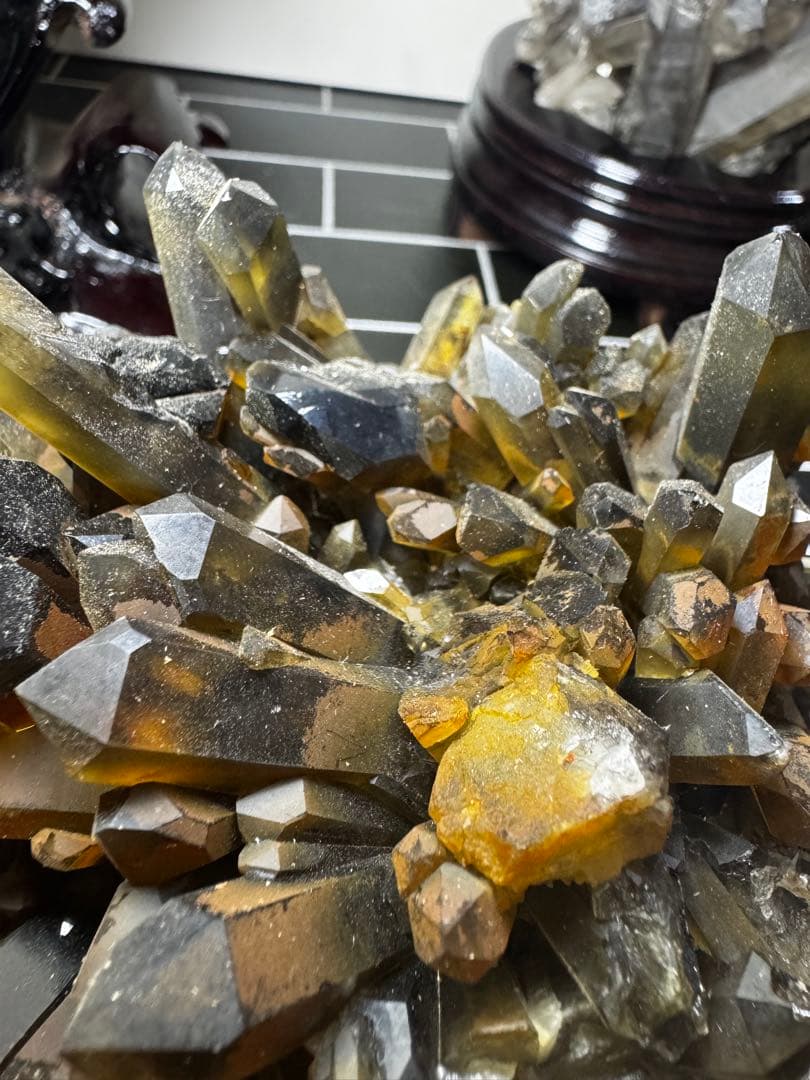 高品質スモーキーシトリン　クラスター 一点物