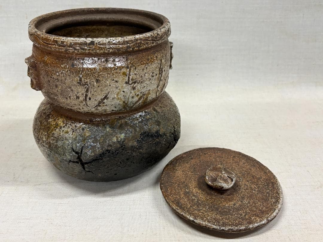 茶道具　水差　破れ袋　時代不詳　詳細不明　箱あり（真贋不明）　現状品