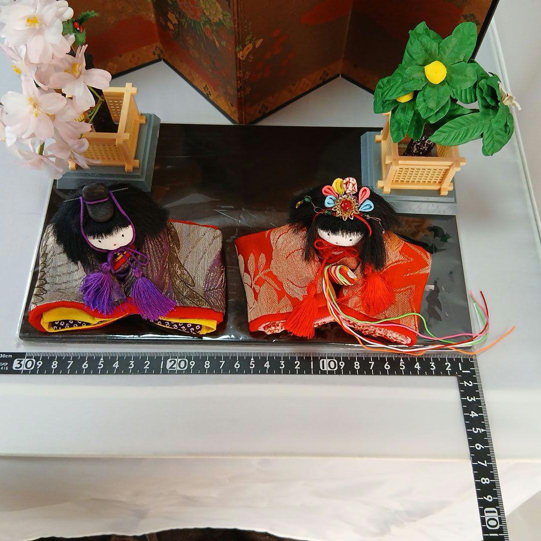 私の手作り/ひな祭り 雛人形セット/手作/古布ちりめん、帯