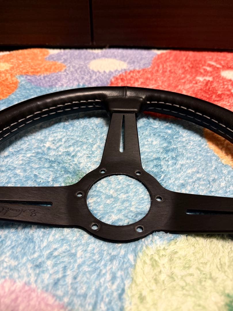 ブラック 3スポーク ステアリングホイール