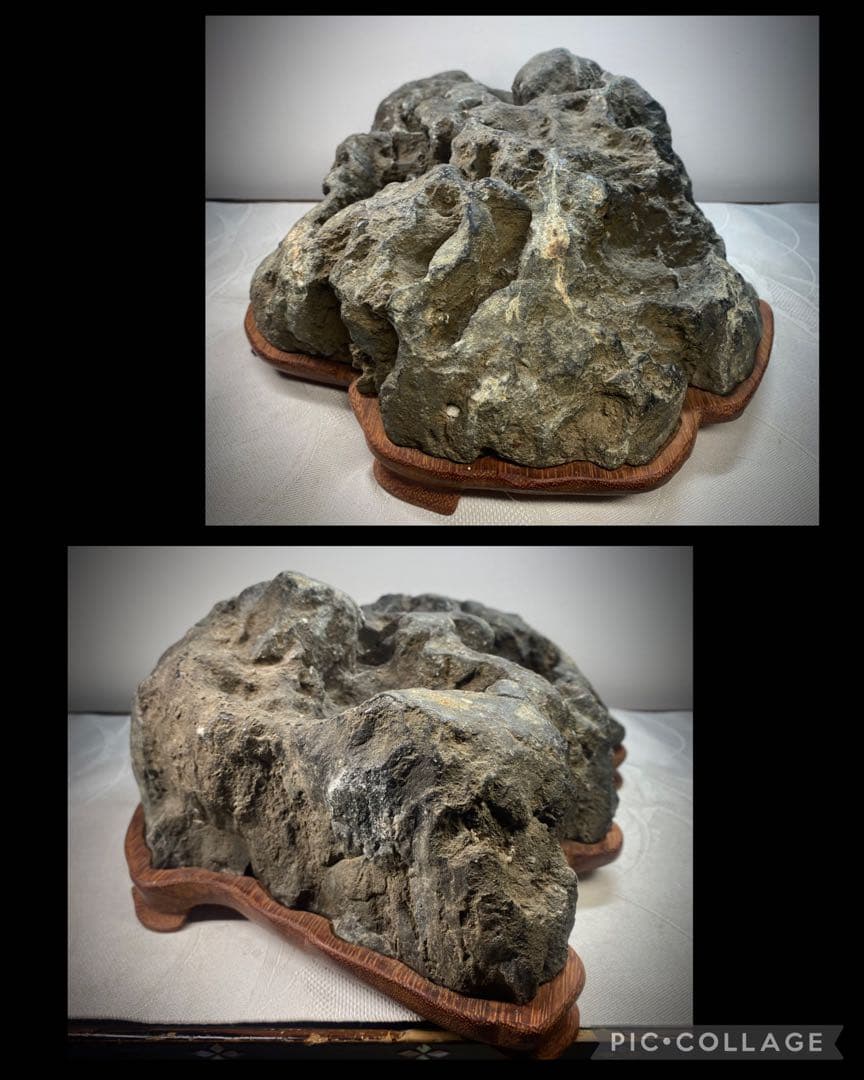 6638 春日石 粕川麒麟石 溜まり石 水石 盆栽 盆石 置物 鑑賞石