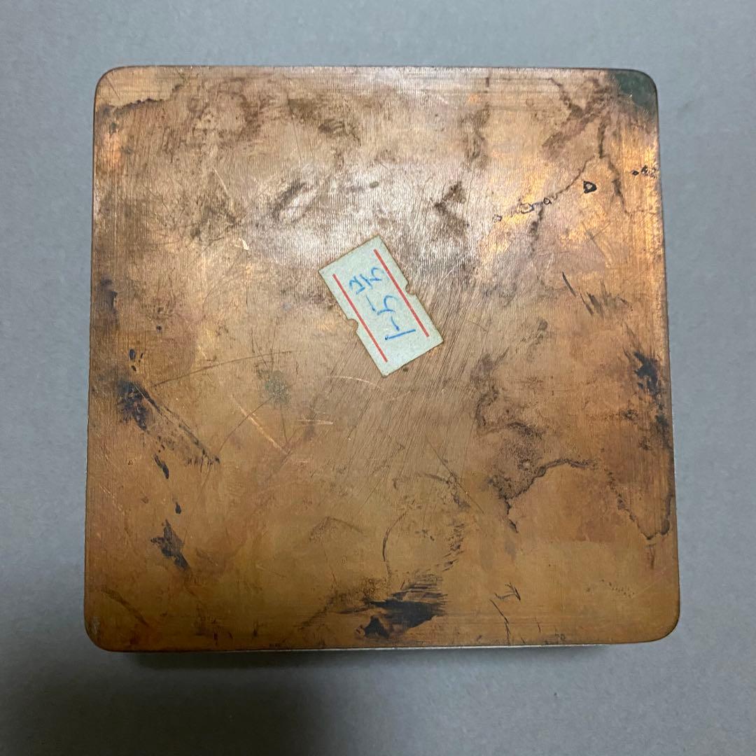 蘇軾「前赤壁賦」 寅生刻 刻銅 墨盒 アンティーク