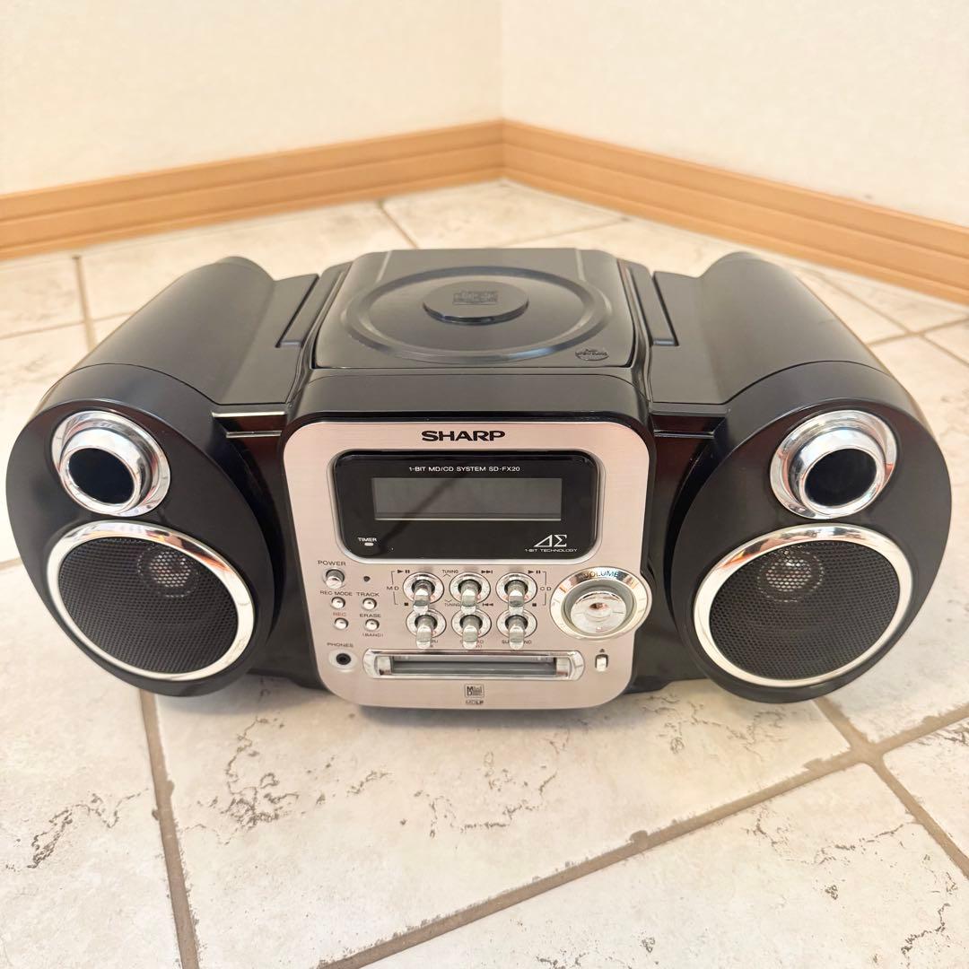 SHARP 1ビットMD/CDプレイヤー SD-FX20-B ラジカセ シャープ