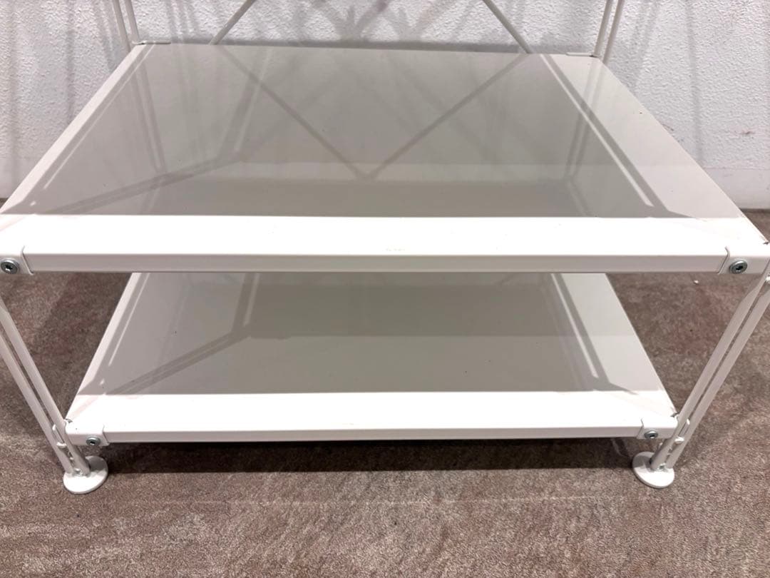 ⭐️超美品⭐️無印⭐️スチールユニットシェルフ⭐️大⭐️ライトグレー⭐️ワードローブバー付