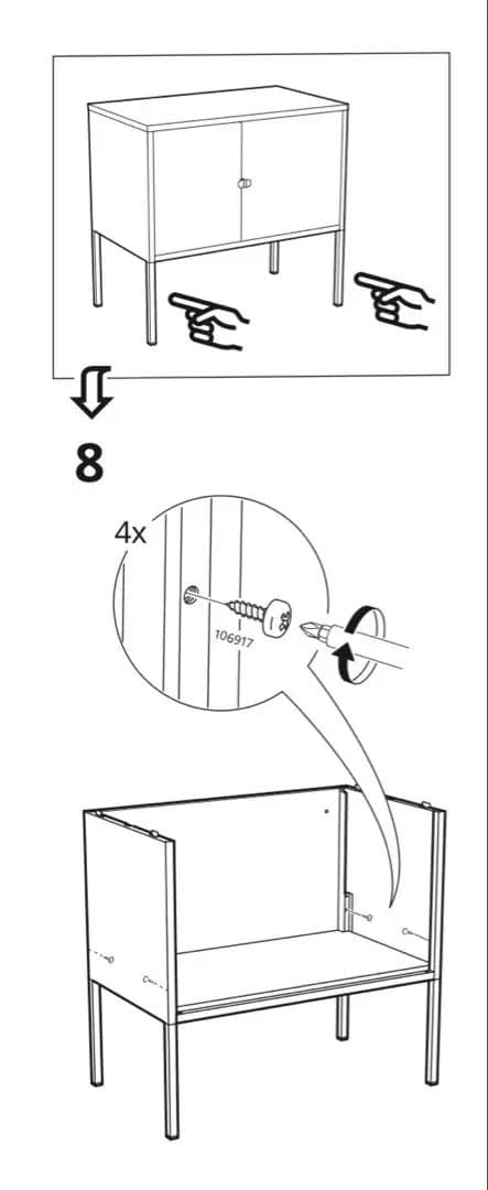 【配送料無料】IKEA リックスフルト キャビネット 2個セット　横並び可