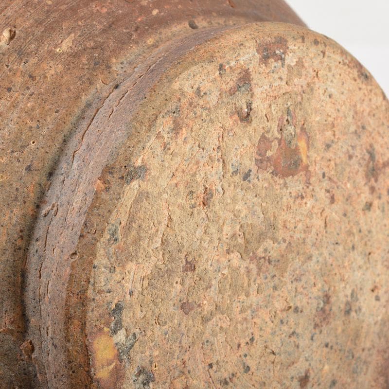 中国　飴釉　釉垂　双耳壷　中国河北省出土品　時代箱付　D　R7474