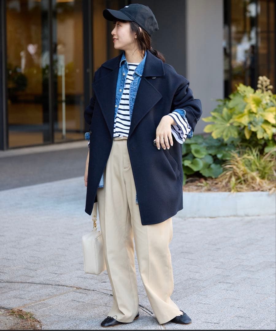 SLOBE IENA ダブルフェイスミドルコート