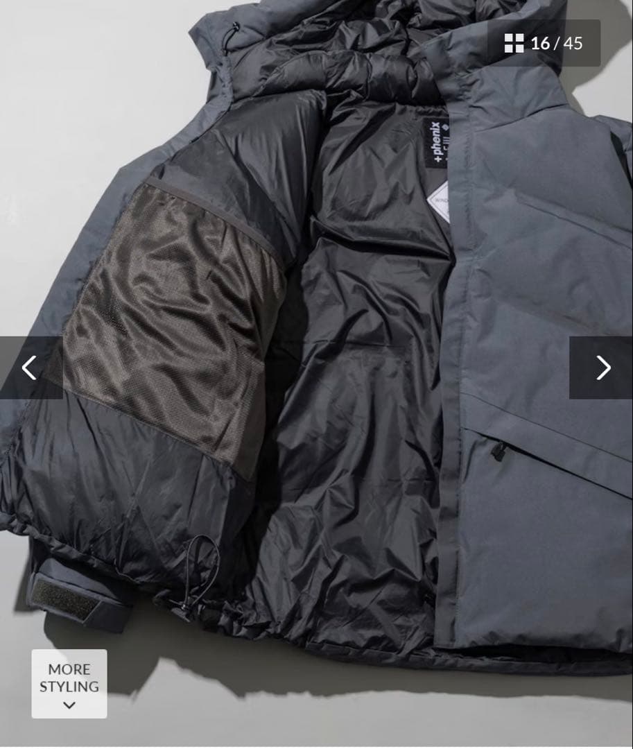 ジャケット・アウター +phenix GORE-TEX WINDSTOPPER DOWN JACKET