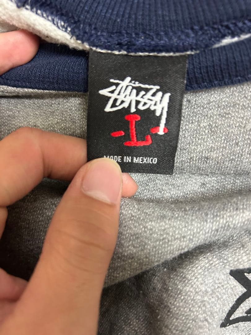 Old Stussy グレー ネイビー スウェット オールドステューシー