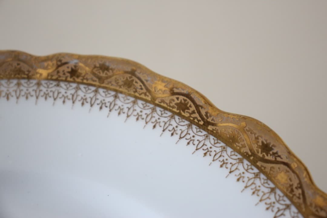 フランス　リモージュ　金彩　２１cmプレート　７枚