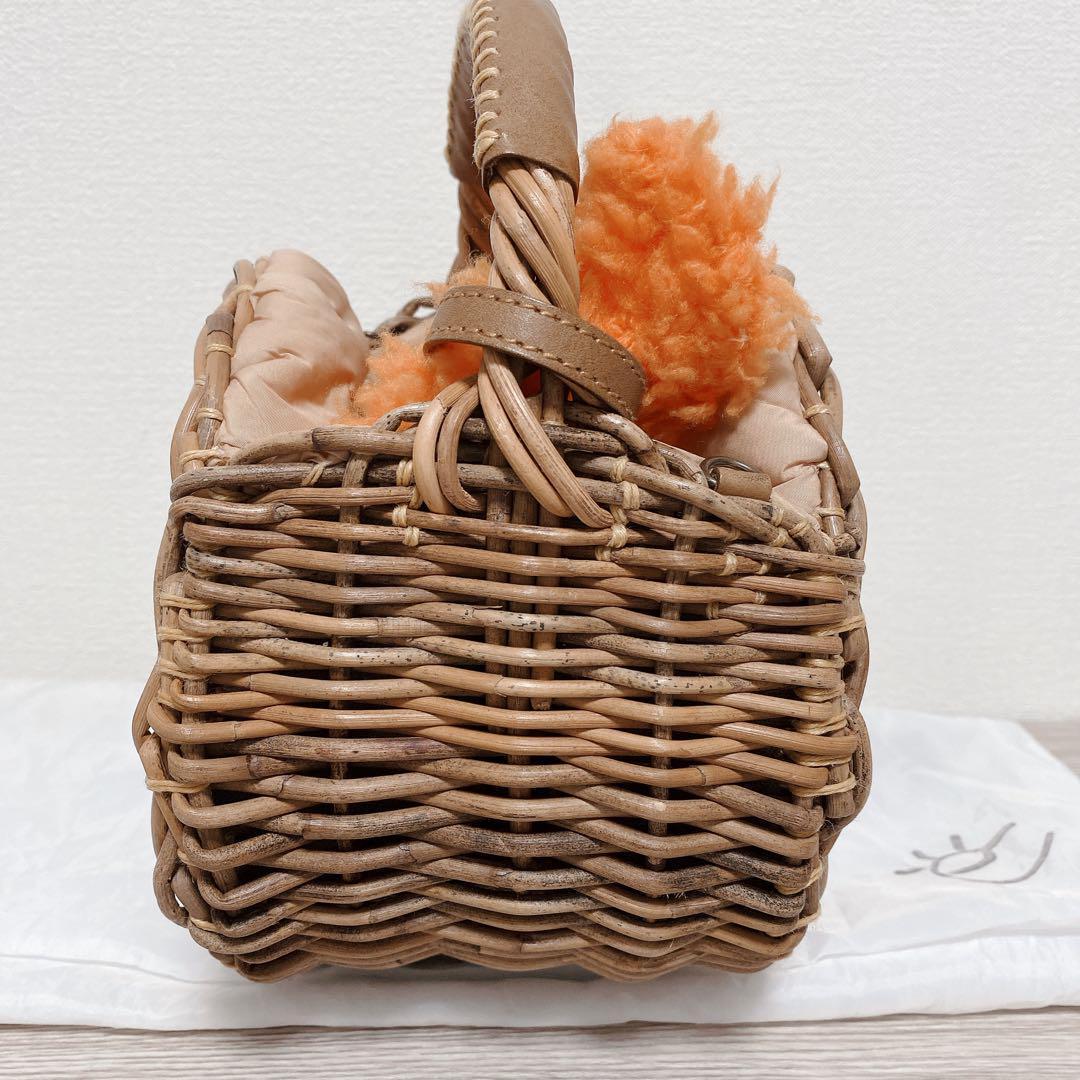 美品　エバゴス 2WAY ハンドバッグ ショルダーバッグ ストロー かごバッグ