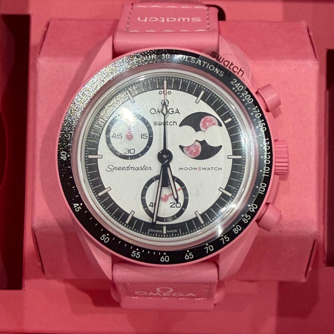 『新品未使用』Swatch ×OMEGA ピンクムーンスウォッチSO33P700