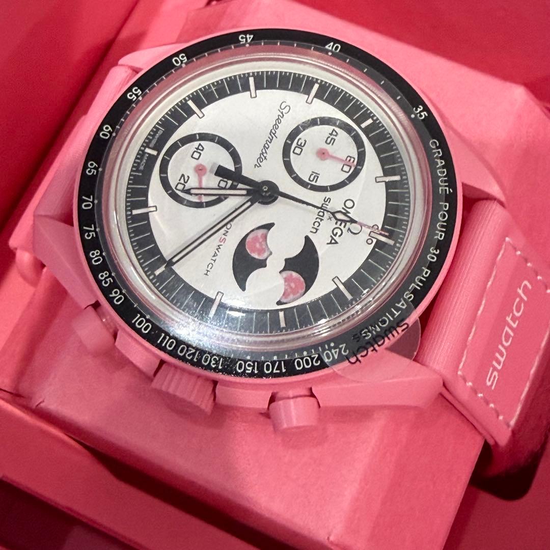 『新品未使用』Swatch ×OMEGA ピンクムーンスウォッチSO33P700