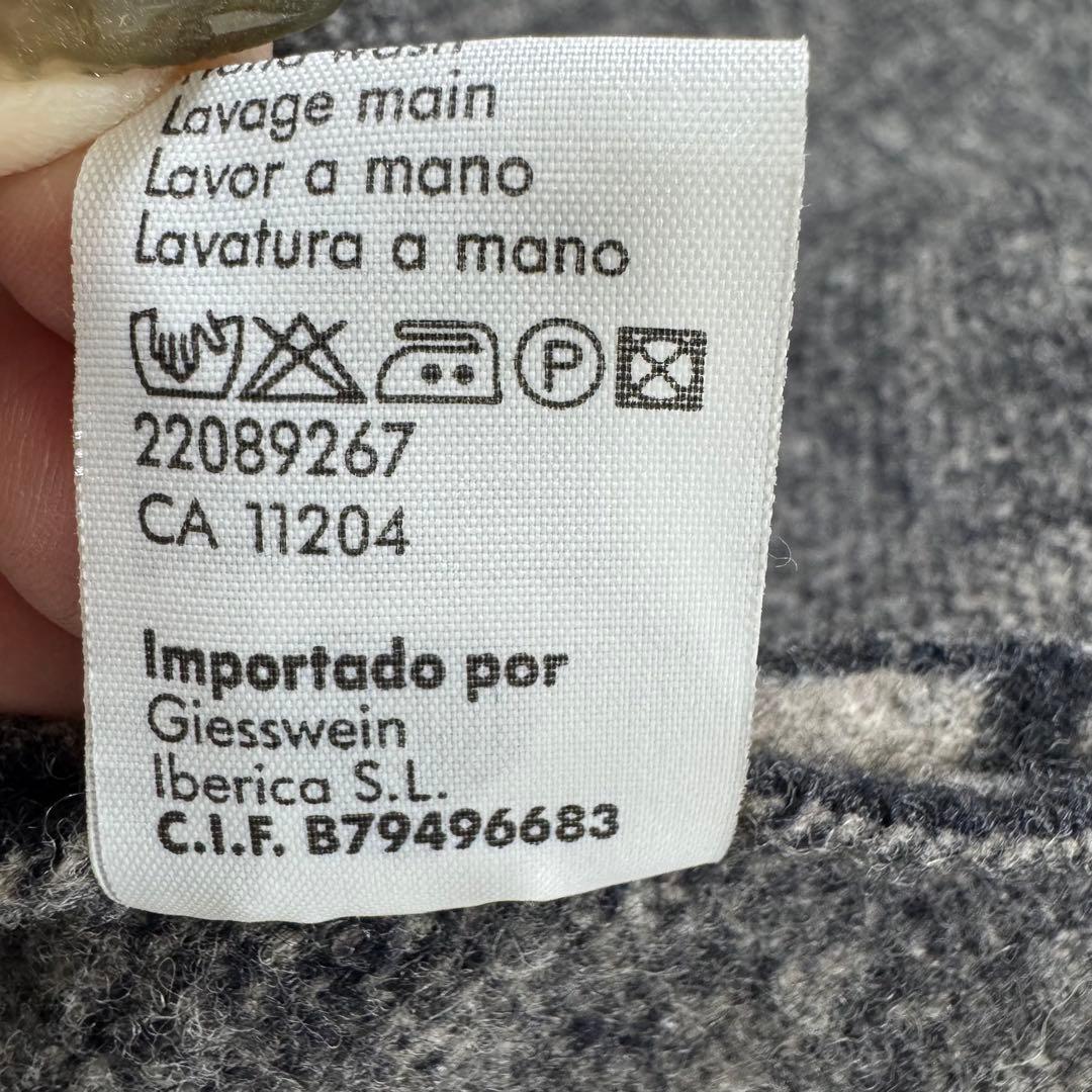 GIESSWEIN ギースヴァイン フード付ウールコート 総柄 トグルボタン