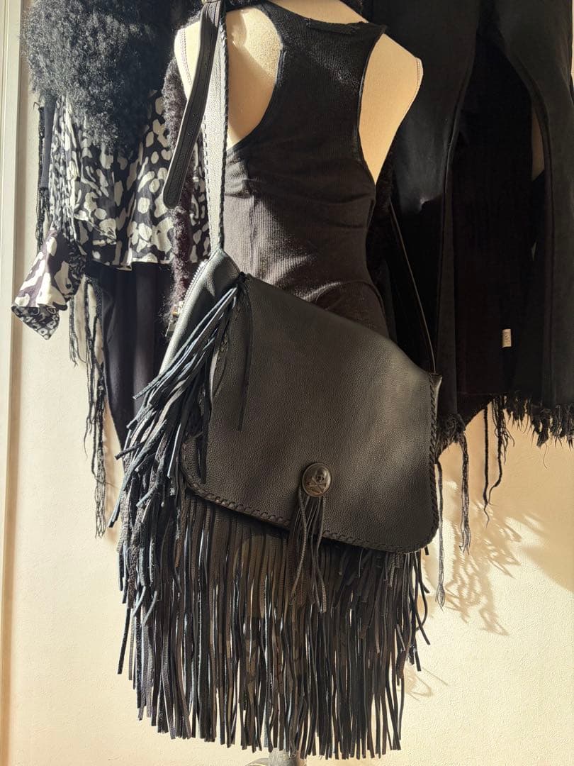 roen フリンジ レザー ショルダー バッグ archive v系 お兄系