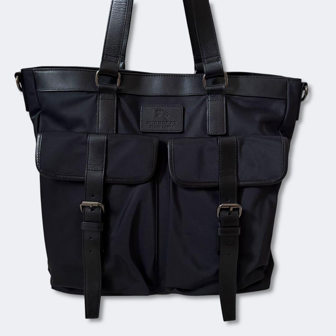 美品 バーバリーブラックレーベル ナイロン トートバッグ 肩掛け