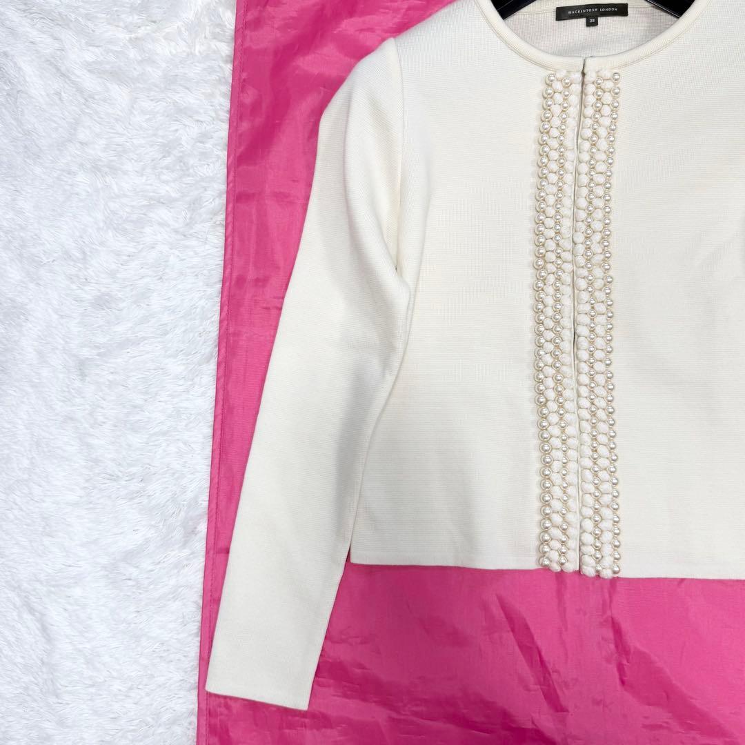 【極美品✨】マッキントッシュロンドン　パール装飾カーディガン　サイズ40