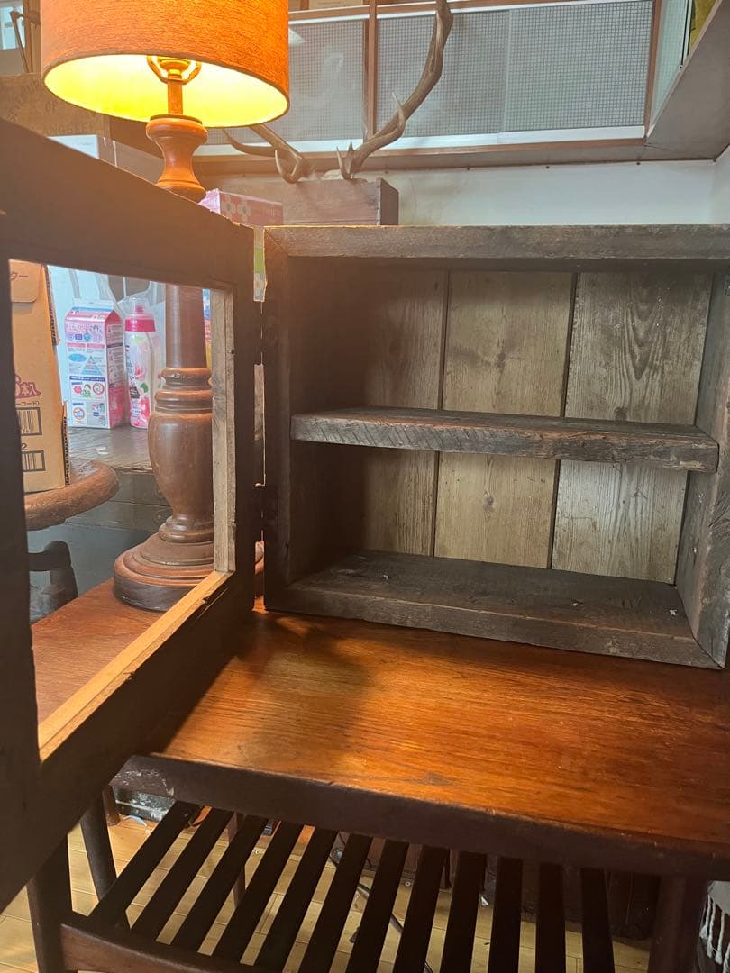 アンティーク　ガラスケース　ショーケース