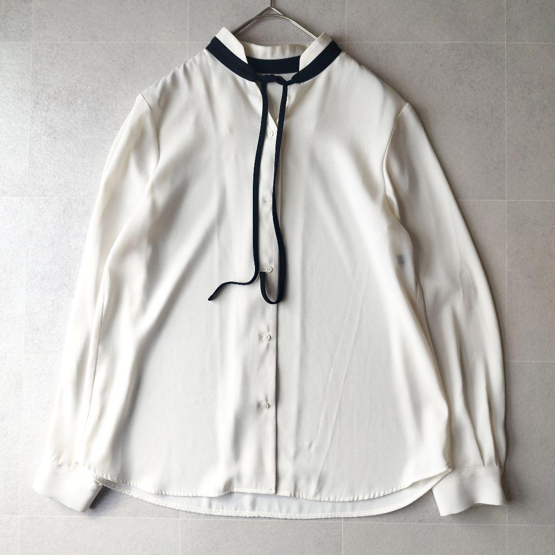 完売品！未使用級✨️アルアバイル ポリエステルツイルハイショクナロータイブラウス