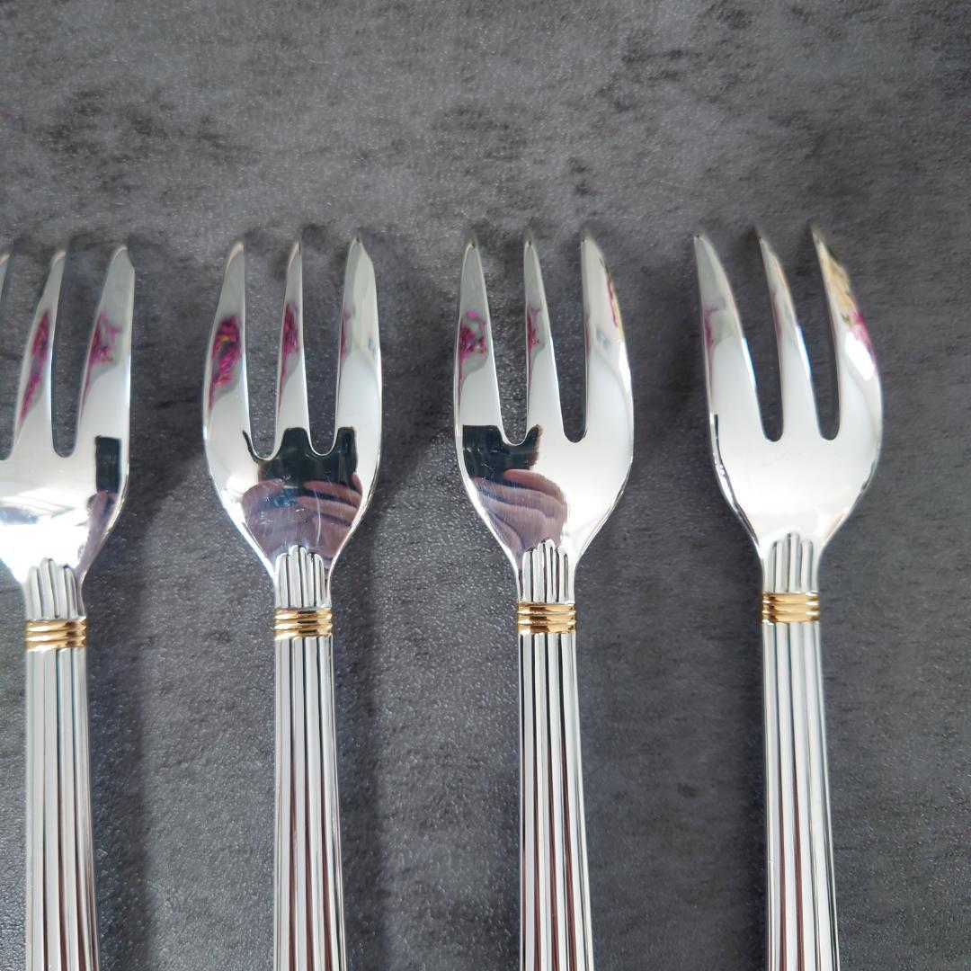 美品 クリストフル アリアゴールドリング ケーキフォーク 未開封含む 6点