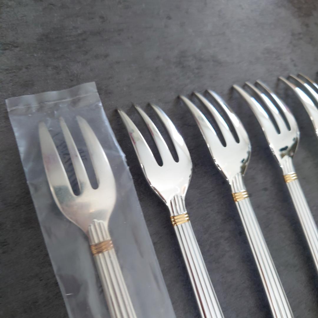 美品 クリストフル アリアゴールドリング ケーキフォーク 未開封含む 6点