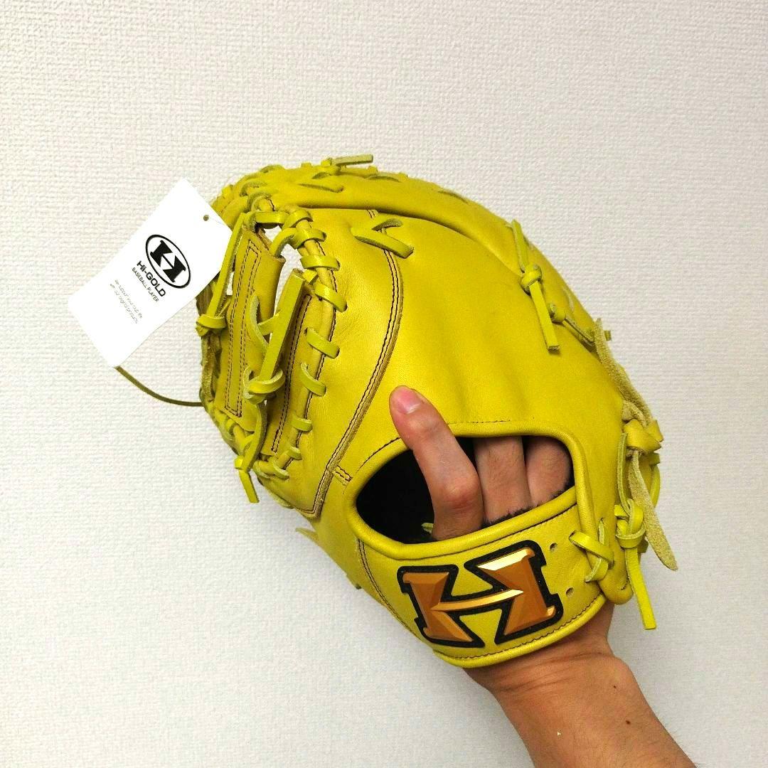 310 ハイゴールド タグ付き 未使用 軟式 少年 ファーストミット 左投げ