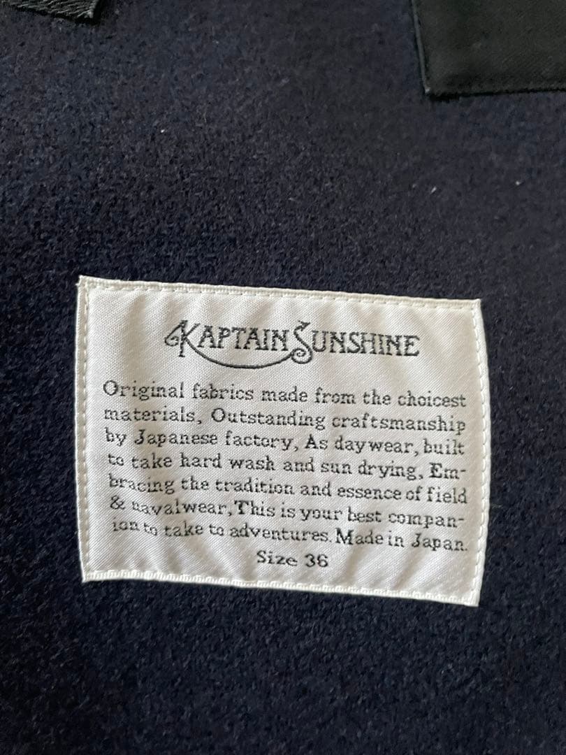 キャプテンサンシャイン　ダッフルコート　ネイビー　36