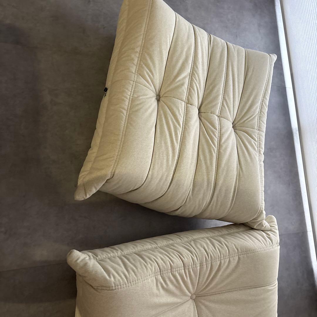 リーンロゼ 50周年限定　トーゴ パフのみ アイボリー ウレタン素材