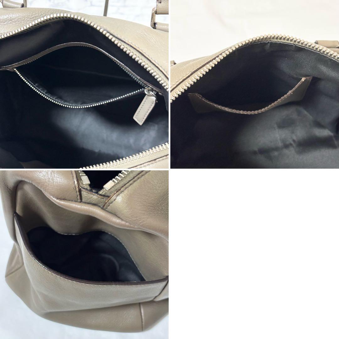 JIL SANDER・レザー 無地 ハンドバッグ手提げ鞄 保存袋付き