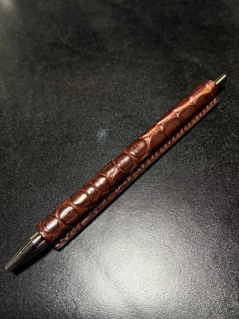 ワイルドスワンズ ボールペン　ベイカーオークバークポロサス　クロコダイル　クロコ