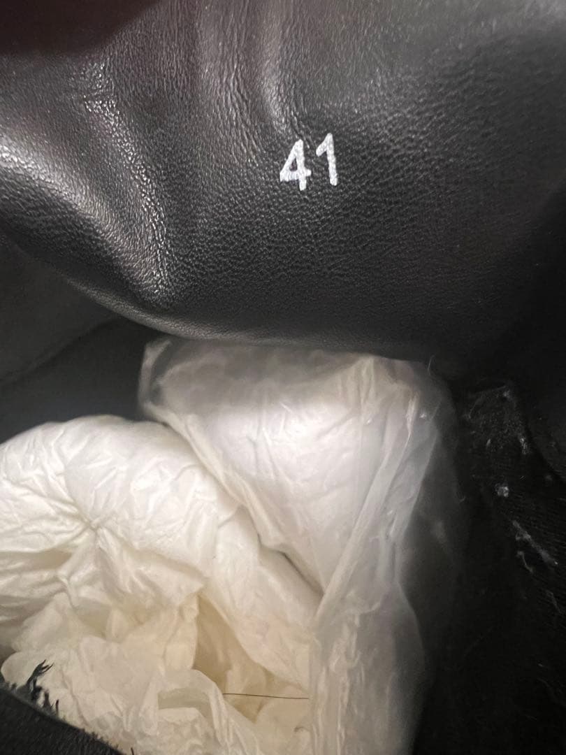 Luis ブラックレザーショートブーツ 41