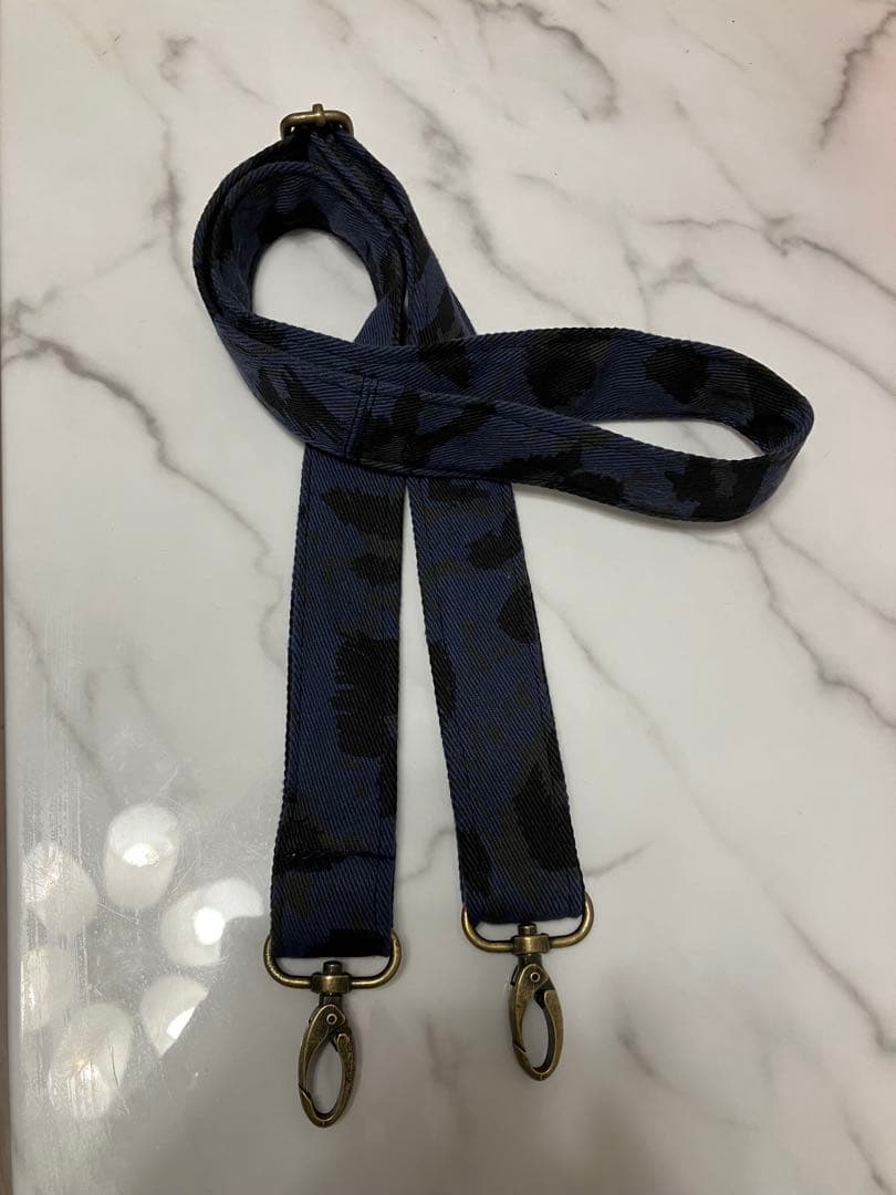 1007 ピエロ　ヒョウ柄デニムリメイクバック　ハンドメイド