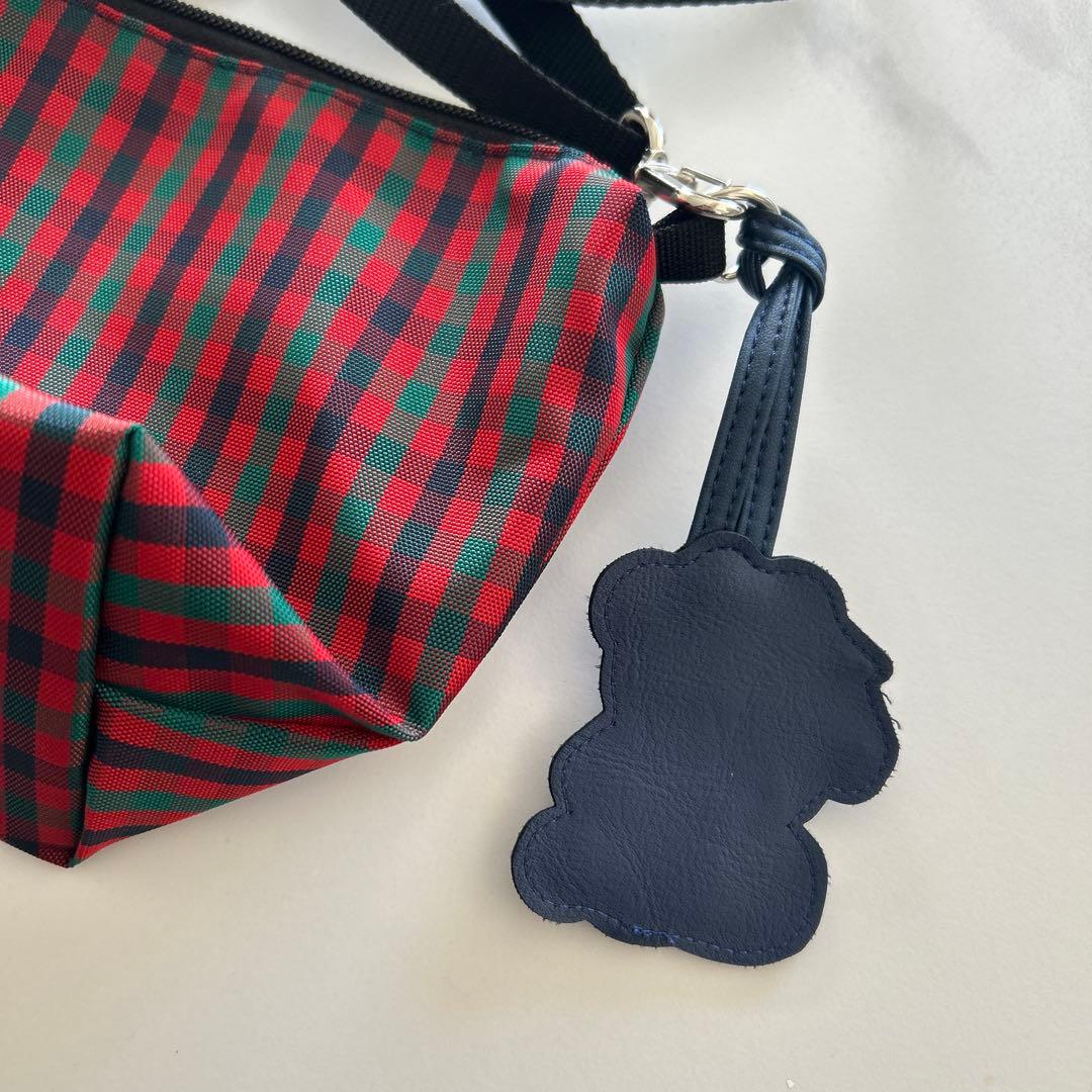 ファミリア familiar チェック舟形ショルダーバッグ