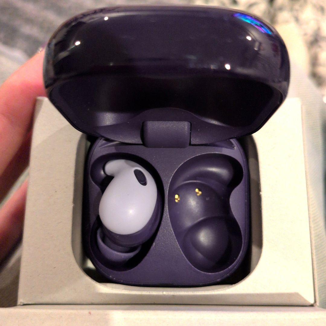 SONY Linkbuds fit パープル 左と充電ケース