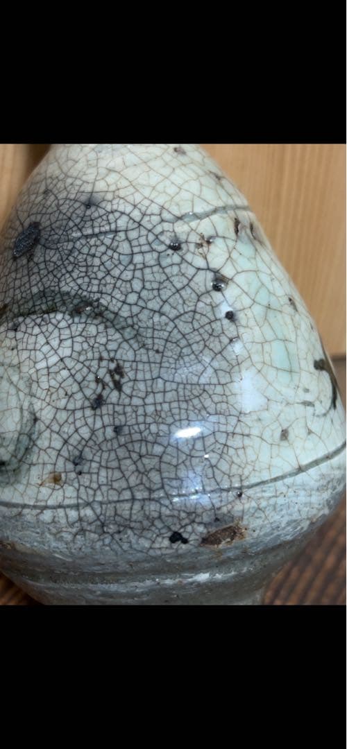 古い鶏龍山徳利(付属品　二重箱)