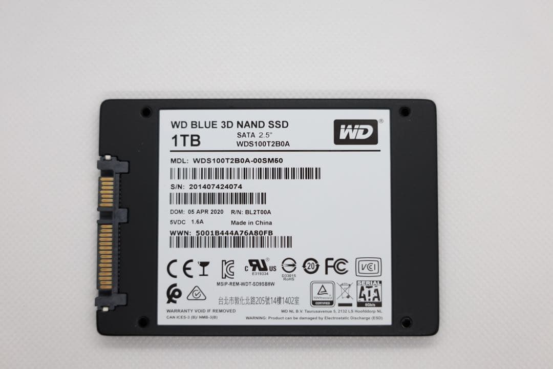 WD Blue 1TB SSD 高性能 99%