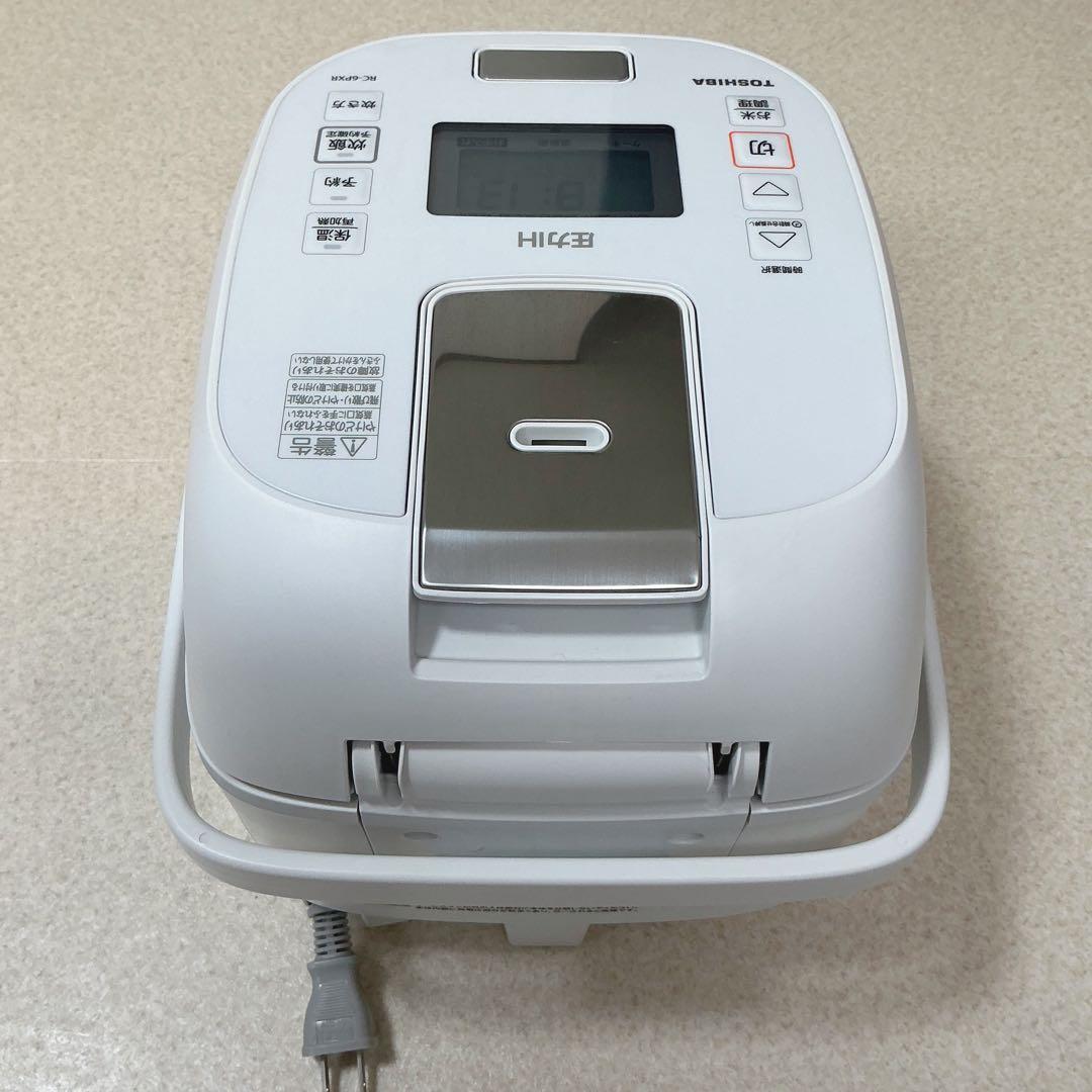【ほぼ未使用品】東芝/圧力ジャーIH炊飯器RC-6PXR/3.5合炊きホワイト