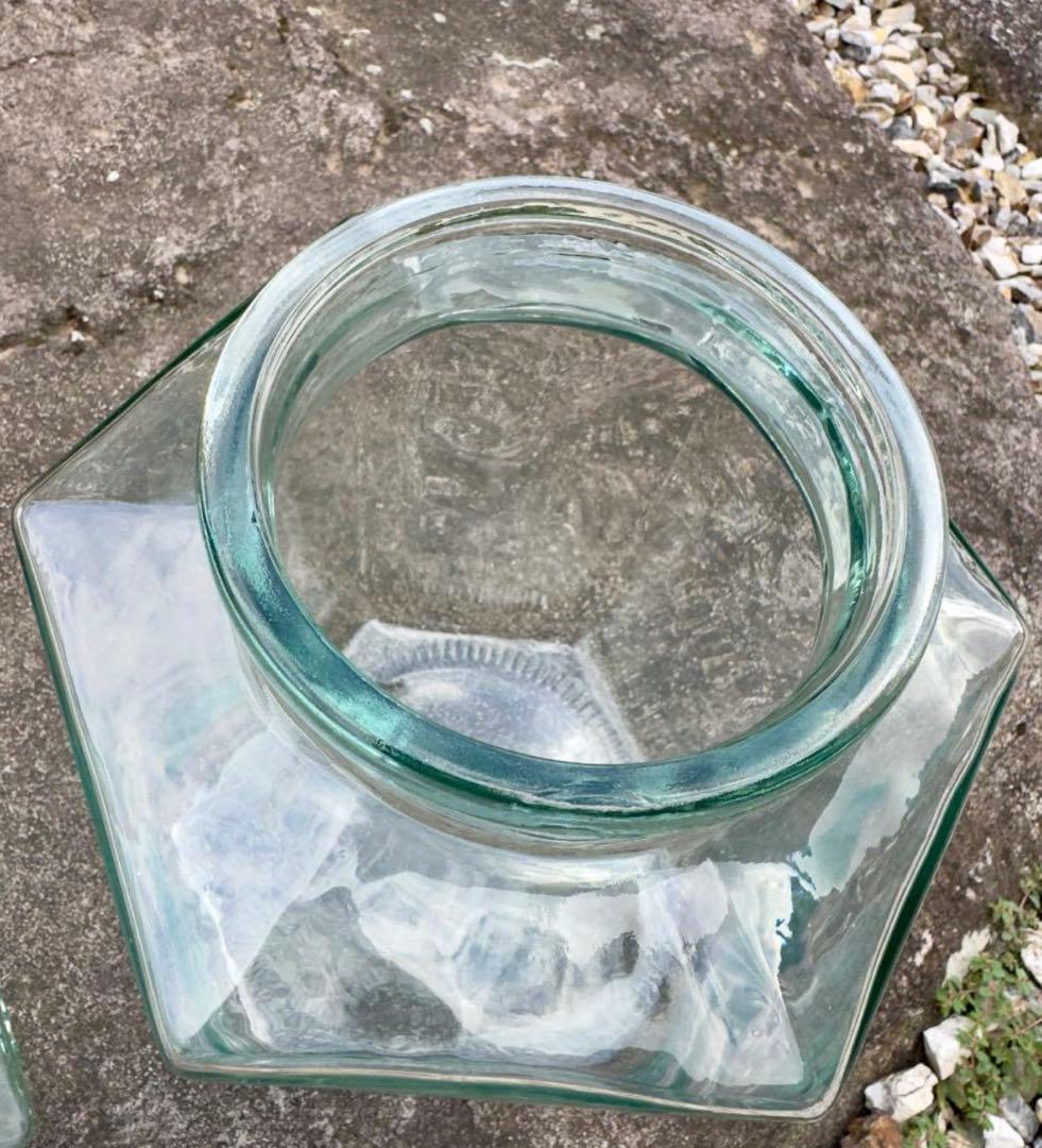 美品！イタリア 製希少 アンティーク 吹きガラスジャーセット