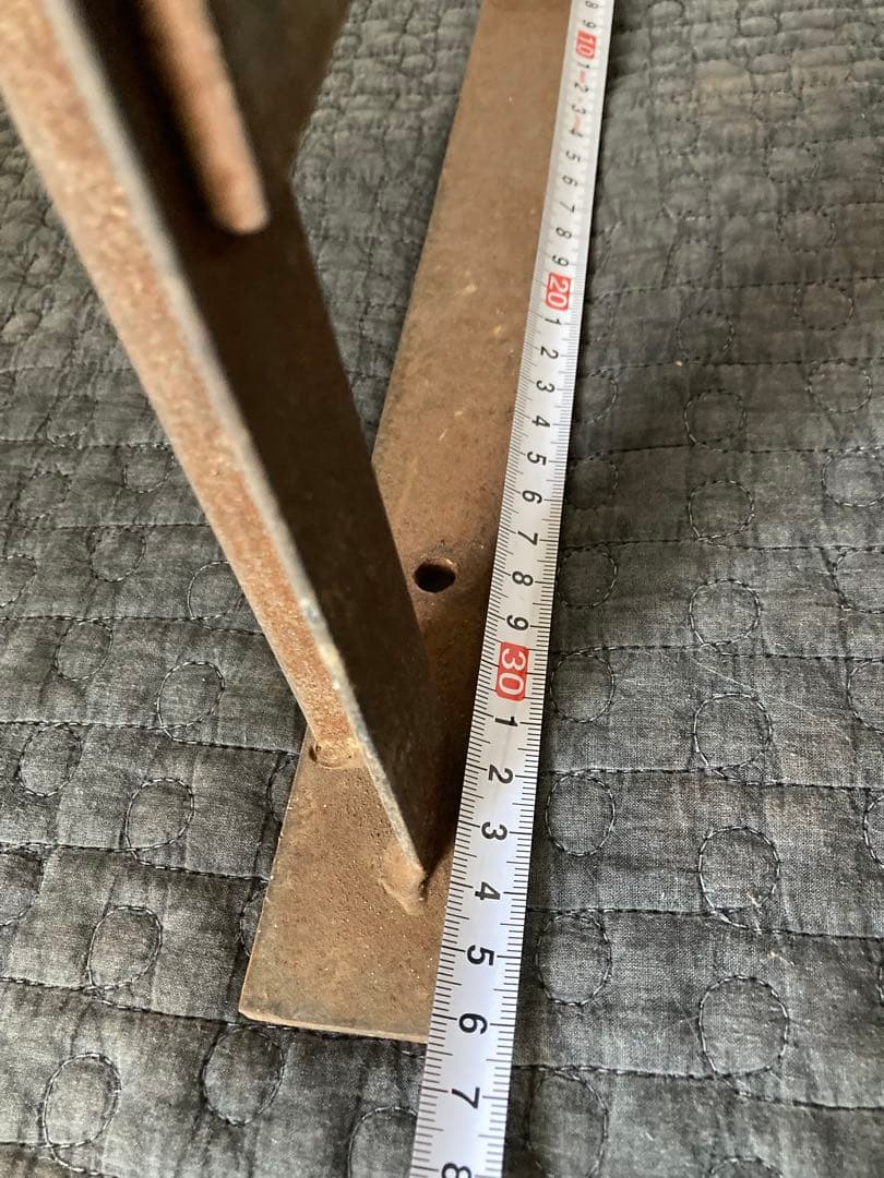 錆鉄　作業台　鉄柵　車止め　鉄棚　古鉄　超メルカリ市中　20000→18000