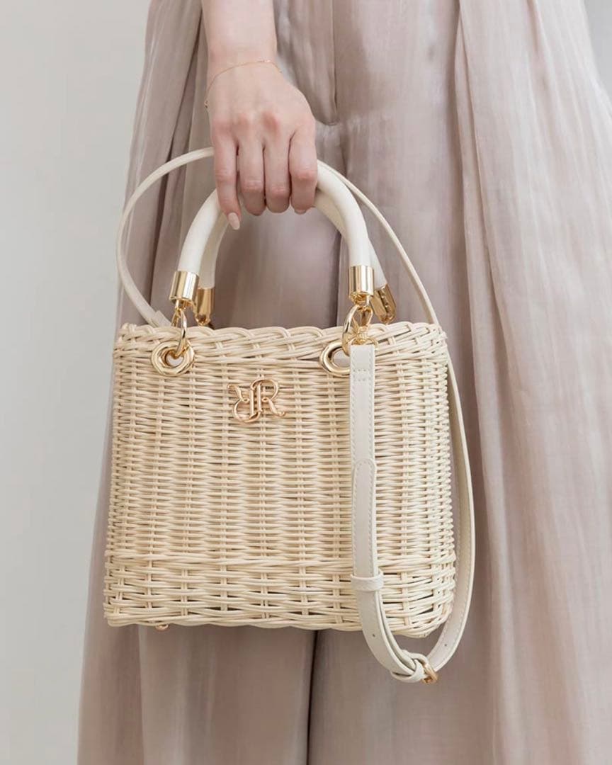 RANDA❤️2WAY ラタンスクエアハンドバッグ❤️ワンピにも