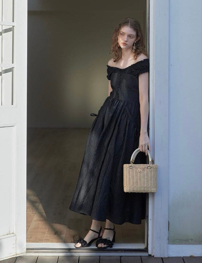 RANDA❤️2WAY ラタンスクエアハンドバッグ❤️ワンピにも