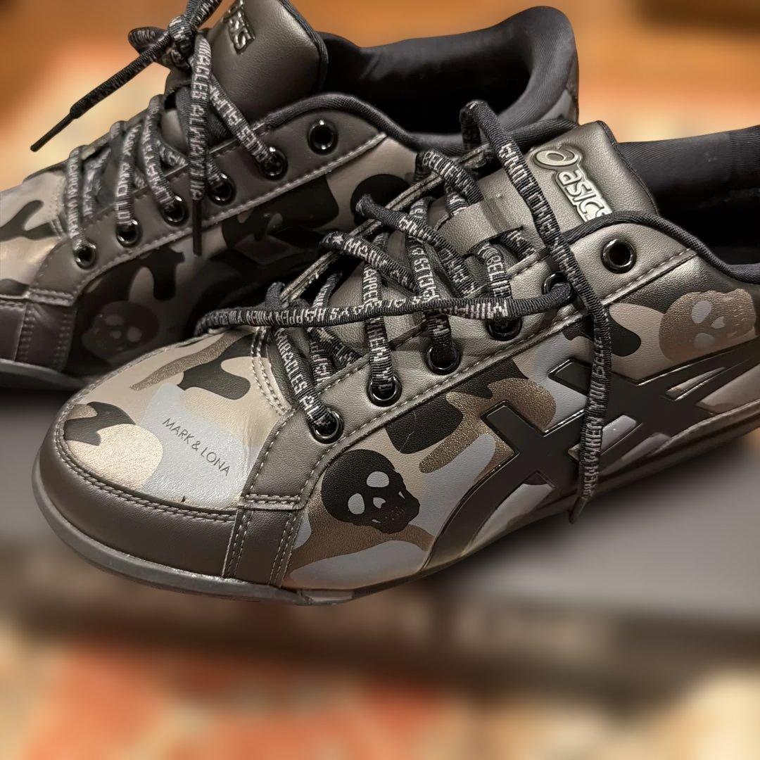 MARK&LONA ゴルフ25.5cm 1113A026-002 迷彩 ドクロ