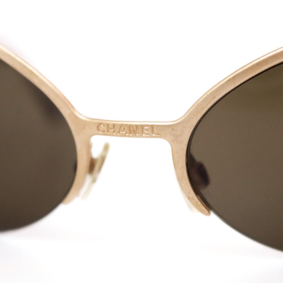 CHANEL ゴールドフレーム ブラウンレンズ 上品サングラス d10