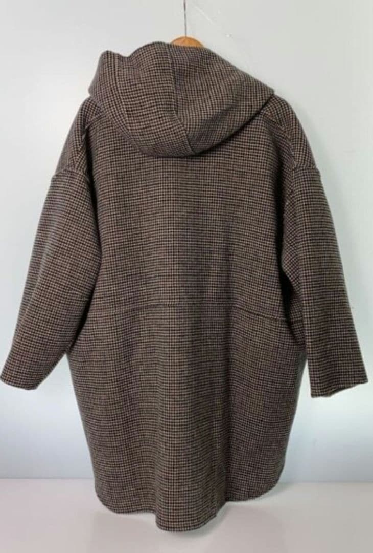 【未使用タグ付き】SHIPS any　リバーフーデットミディコート　ベージュ