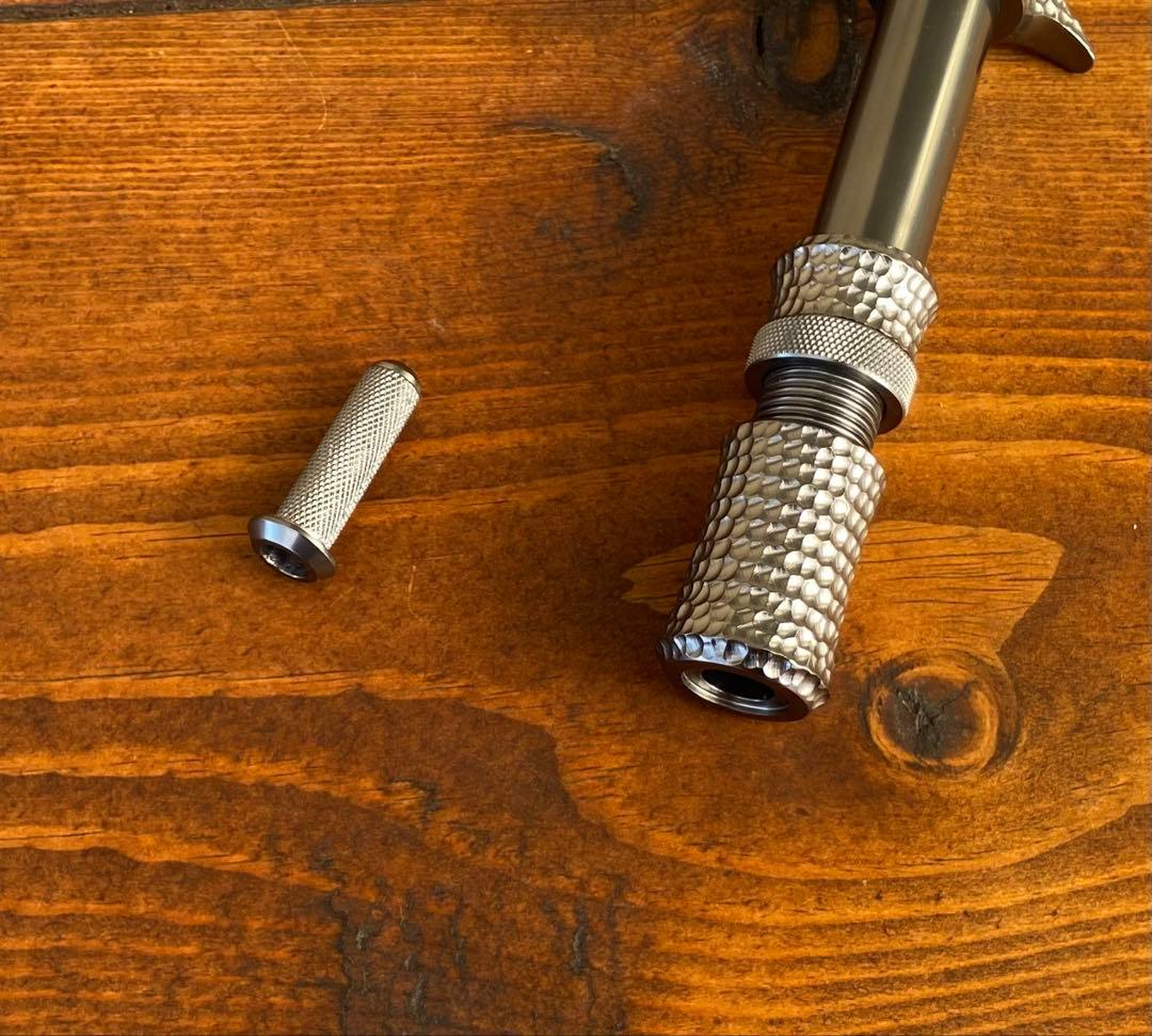 トラウトグリップ　ガンメタ　インロッドフェルール　ベイトロッド　天然木グリップ