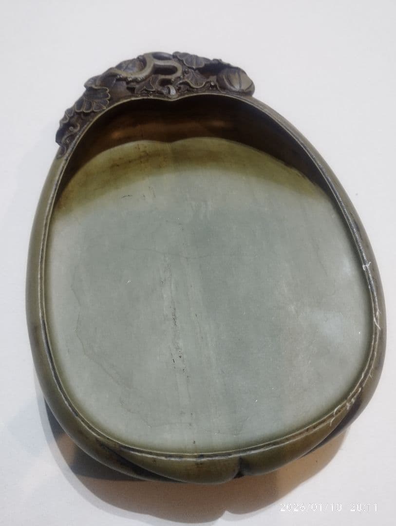 特価　中国美術　端渓硯　緑端渓　硯　書道具