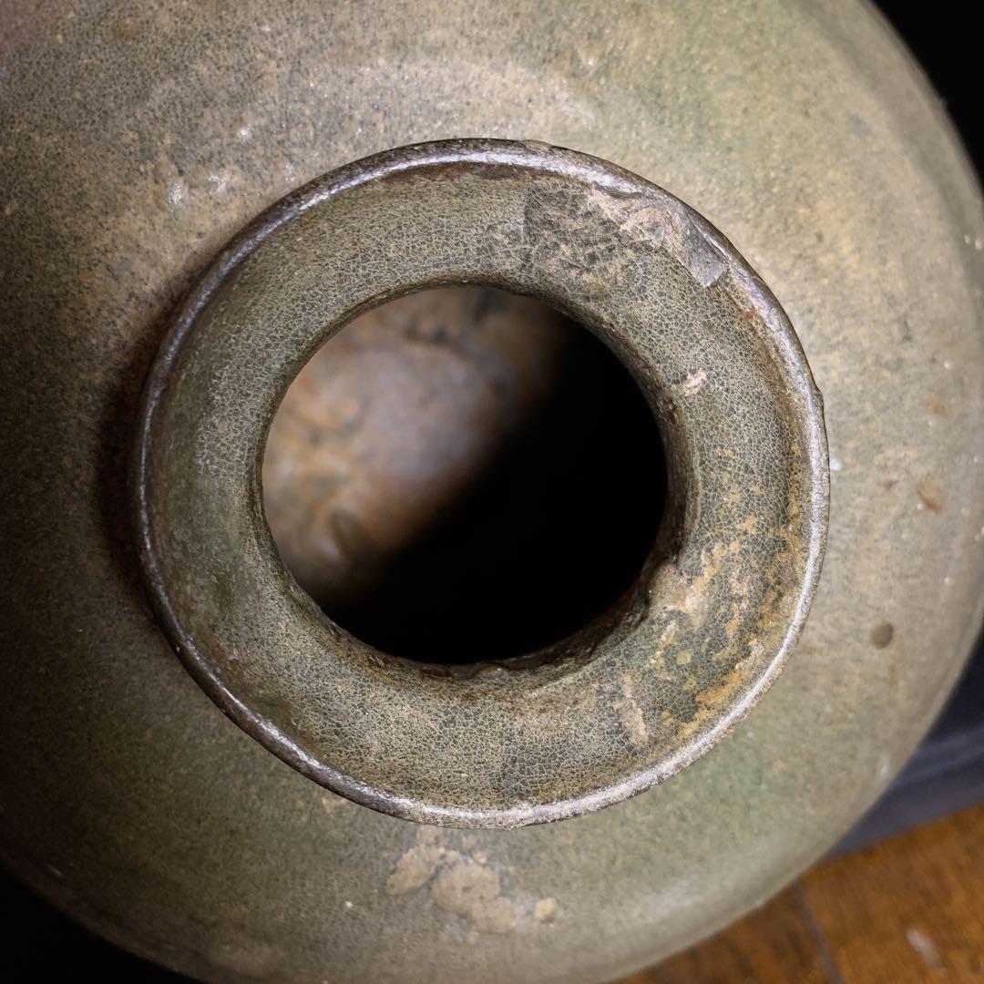 李朝　青磁器　壺　花瓶　朝鮮　韓国　骨董